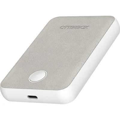 OtterBox 5.000 mAh Kabellose Powerbank für MagSafe (Weiss) - OtterBox Zubehör, leistungsstarke 5.000 mAh Kapazität für kabelloses Laden unterwegs und kompatibel mit MagSafe-Geräten.
