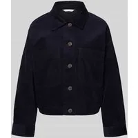 TOM TAILOR Damen Blazer 1048325 - Oversize Cordjacke in Lunar Eclipse, Größe 42 - Stylische Oversize Cordjacke für Damen, samtweicher Stoff sorgt für wärmenden Komfort in Herbst und Winter. Ideal für lässige Outfits.