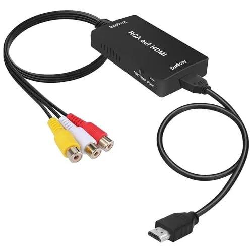 uhddadi RCA auf HDMI Konverter, 1080P Composite CVBS AV zu HDMI Adapter