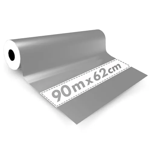 Rolle Geschenkpapier, silberfarben, 62 x 90 m – Geschenkpapier für Weihnachten, Geburtstag, Hochzeit 1 x