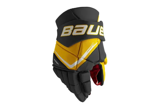 Bauer Eishockeyhandschuhe Vapor FLY40 Senior - Ergonomisch geformte Eishockeyhandschuhe mit strapazierfähigem Poly Mesh und TAKTILE Palm für optimale Stockkontrolle und hohen Komfort im Spiel.