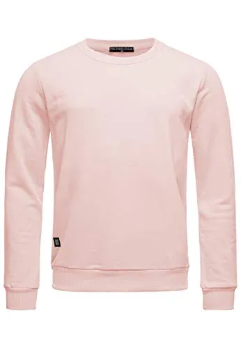 Redbridge Herren Crewneck Sweatshirt Pullover Premium Basic Pink 3XL