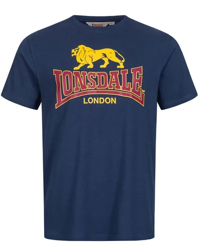 Lonsdale Herren T-Shirt Taverham, Navy, 2XL - Modisches Herren T-Shirt von Lonsdale mit hochwertigem Druck auf der Brust und am Ärmel, ideal für lässige Outfits.