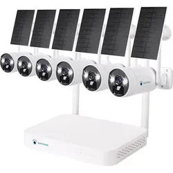 LUVISION Dual WLAN Solar Akku Überwachungssystem 10 Kanal NVR 4MP - Überwachungskameras mit hochauflösenden 4MP Kameras und Solar-Power, ideal für den Außenbereich – stets energieautark und sicher!