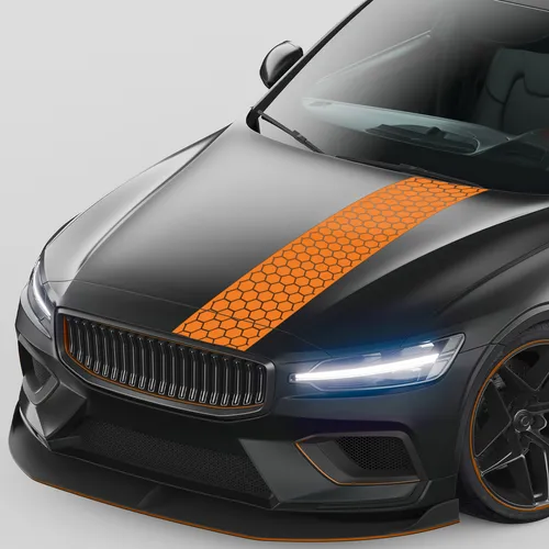 Auto Rennstreifen Waben Aufkleber 