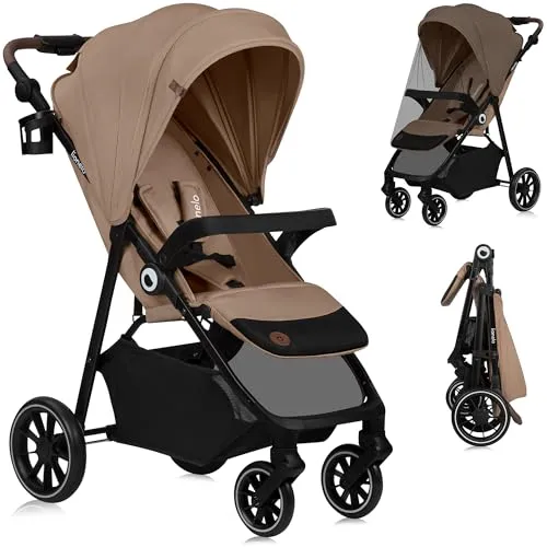 lionelo Kombi-Kinderwagen EMMA ONE, Beige Sand von Lionelo