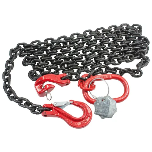 Dönges Anschlagkette Hi-Lift, 4 m - Werkstatteinrichtung mit 4 m langer Anschlagkette, ideal für Hi-Lift First Responder Jack. Mit Verkürzungsklaue für maximale Flexibilität und einer Tragfähigkeit von 2 t.