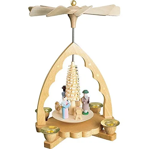 Richard Glaesser Weihnachtspyramide Heilige Familie, 19 cm