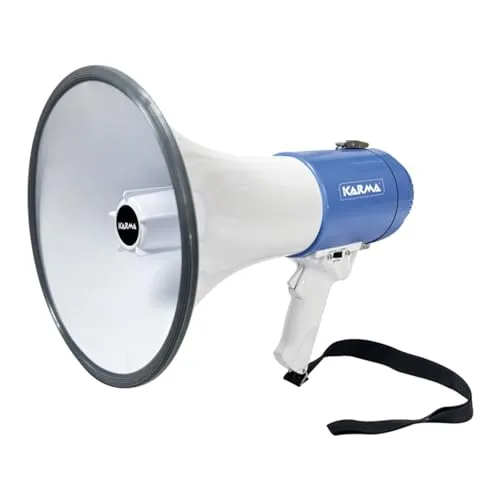 Megaphon 25 W wiederaufladbar mit Sirene und Pfeife von Karma
