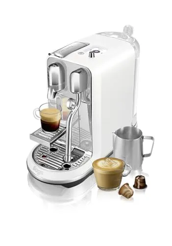 Sage Appliances SNE800 Creatista Plus Kaffeemaschine, Perlweiß - 1-Tassen-Kaffeemaschine mit automatischer Dampfdüse für perfekten Mikromilchschaum, 3-Sekunden-Heizzeit und einfache Kaffeezubereitung auf Knopfdruck.
