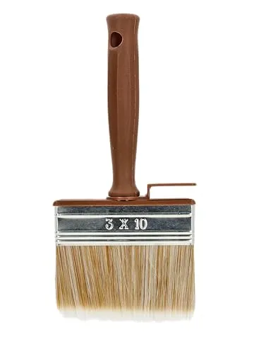 Hardy Working Tools Flächenstreicher 100 mm Serie 85 für Holz streichen, Lasurpinsel mit synthetischen, Hellen Borsten, Lackpinsel für Beizen, Lacke und Lasuren