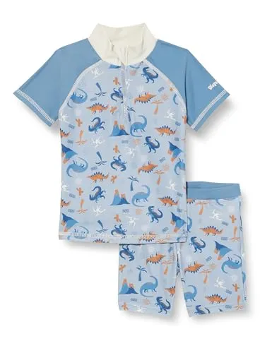 Playshoes Unisex Kinder UV-Schutz Bade-Set, Dino Allover von PLAYSHOES