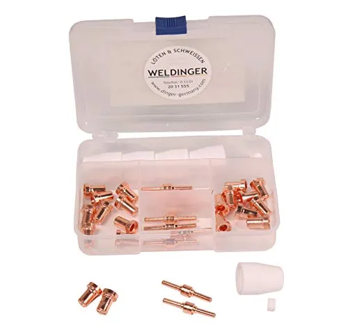 Verschleißteileset CUTSet2 lang 37-teilig für Plasmaschneider von Lidl, Sungoldpower, Berlan oder WELDINGER