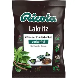 Ricola Oz Lakritz 75 G - Arzneimittel mit 13 Kräutern, zuckerfrei und gluten- sowie lactosefrei – ideal für eine gesunde Erfrischung und Unterstützung der Atemwege.