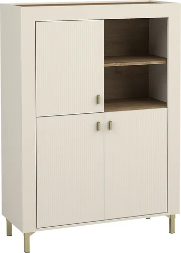 Mirjan24 Highboard Kaschmir - Elegantes Highboard aus Holzwerkstoff (97x136x40 cm) für Ihr Wohnzimmer – stilvolles Design mit praktischen Stauraum und einfacher Montage.