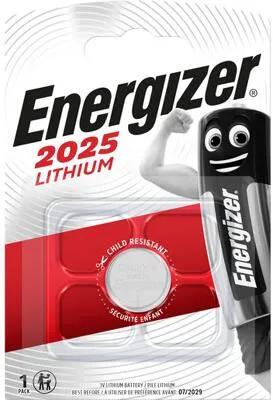 Energizer Batterie Lithium, Knopfzelle, CR2025, 3V Electronics, Retail Blister (1-Pack) E301021602