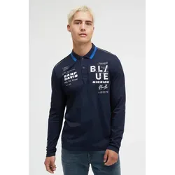 CAMP DAVID Langarm-Poloshirt aus Baumwolle blau M (50) von CAMP DAVID