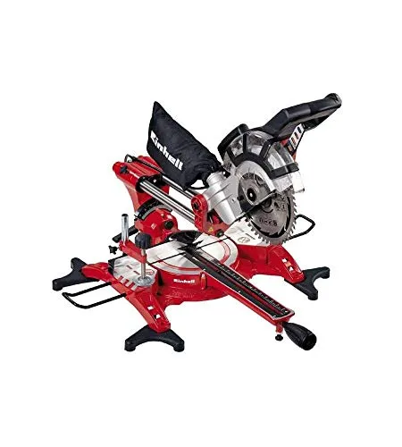 Einhell Zug Kapp Gehrungssäge TC-SM 2131 Dual (1800 W, Sägeblatt Ø 210 mm, Schnittbreite 310 mm, schwenkbarer Sägekopf, Laser)