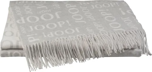 JOOP! Fine-REPEAT Plaid Decke Silber 130 x 170cm in silber von JOOP!