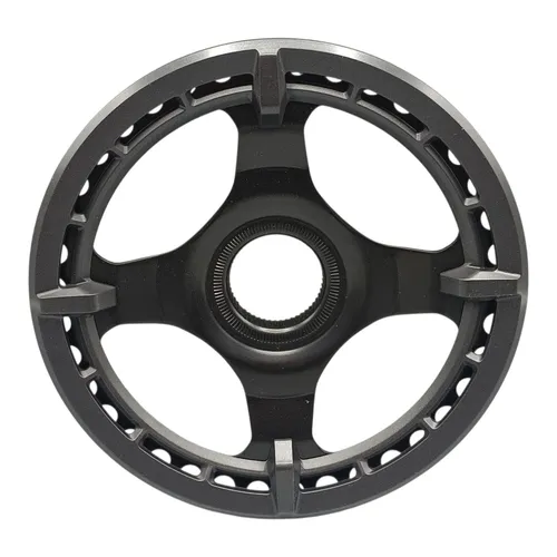 Shimano Kettenblatt CR-ET600 44Z - Robustes E-Bike Kettenblatt mit Außenschutzring - Ketten & Kassetten - Ideal für SHIMANO STEPS Systeme, bietet 44 Zähne für flüssiges Fahren und ist mit einem Außenschutzring ausgestattet, der Schmutz und Schäden schützt.