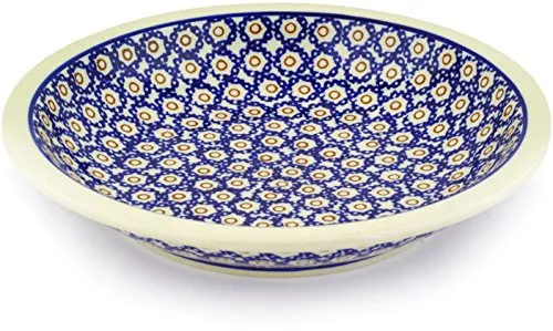 Original Bunzlauer Keramik Tiefer Essteller - 0,5 Liter - Ø 22,5 cm - im Dekor 4 - Suppenteller - Pastateller