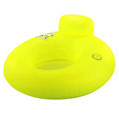 BEST SPORTING Wassersessel mit Rückenlehne, aufblasbar, gelb oder rot (gelb)