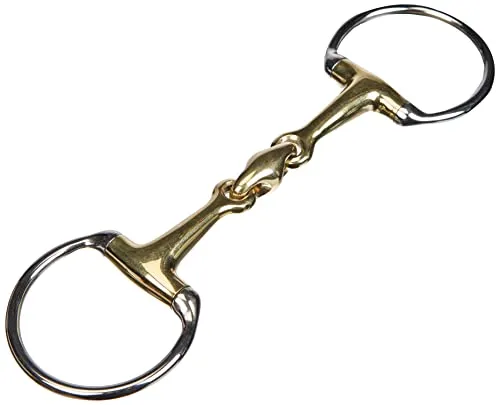 HKM Olivenkopfgebiss-9880 mehrfarbig 65/125 weite - Olivenkopfgebiss für Pferde aus Argentan, fördert Speichelfluss und Kautätigkeit für eine bessere Leistung im Training.