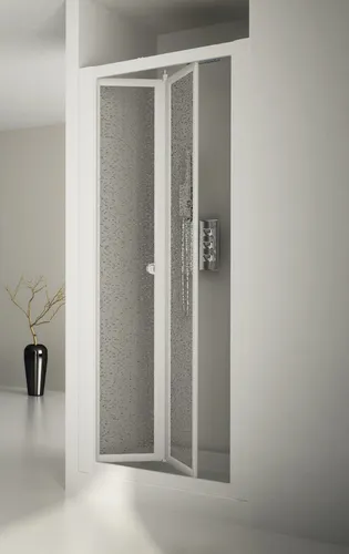 Modenplast Nischendusche Domino 97-102 cm - Duschtür mit leichtgängigem Schiebesystem, verstellbar um bis zu 7 cm. Komplett vormontiert und passend für handelsübliche Duschtassen.