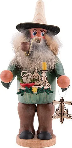 Räuchermann Leuchterhändler von DREGENO SEIFFEN 19cm – Original erzgebirgische Handarbeit, stimmungsvolle Weihnachts-Dekoration