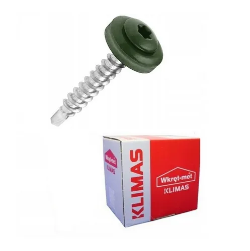 Klimas Spenglerschraube WDD 4,8x35mm - Bohrschrauben für Trapezblech - Hochwertige Klimas Spenglerschrauben WDD 4,8x35mm in RAL-Palette, ideal für den professionellen Einsatz und zuverlässige Befestigungen von Trapezblechen. 250 Stück pro Packung.