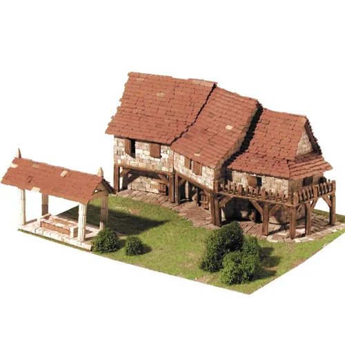 AEDES ARS Steinbaukasten - Landhäuser - Gebäude-Bausatz für kreative Konstruktionen, fördert die Fantasie und das räumliche Denken von Kindern.