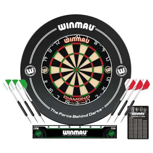 Winmau Dartboard Surround Set Diamond Plus - Perfekter Schutz für Ihre Dartscheibe - Scheiben, schützt Wände vor Darts und sorgt für ein optimales Spielerlebnis mit hochwertigem Design.