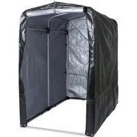 PROREGAL Fahrradgarage HxBxT 201x121x201cm Foliengarage Aufbewahrungsgarage Garagenzelt Anthrazit Alu UV-Schutz Wasserfest