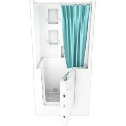 Seniorendusche & Kombination Wanne mit Whirlpool S02D-WP-B-R