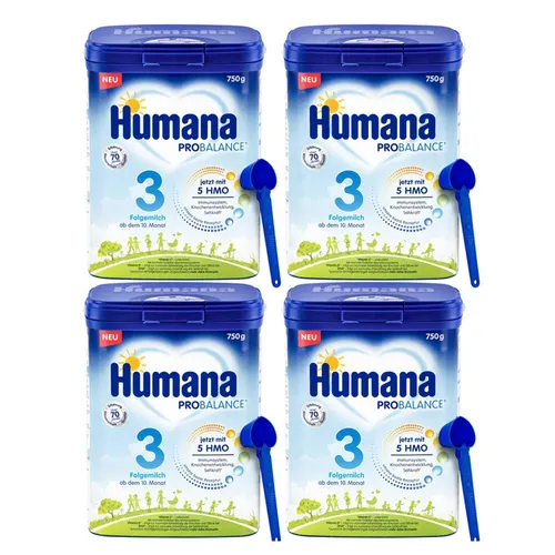 Humana 3 Folgemilch, ab 10 Monaten, 4x750g