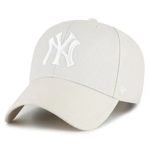 '47 Brand Snapback Cap - MLB New York Yankees Bone beige - Hochwertige Baseball Cap aus Acryl, ideal für Fans der New York Yankees und stylische Freizeitlooks.