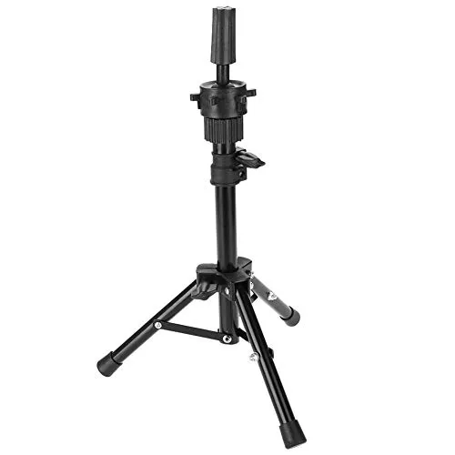 SOULONG Friseur-Trainings-Kopf-Halter, Mannequinkopf-Halter, Haar-Styling-Stand (Schwarzes, Metall)