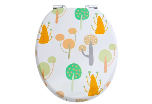 style home WC-Sitz Toilettendeckel mit doppelter Absenkautomatik, Oval-Form, Holzkern, Klobrille und Klodeckel mit Softclose-Mechanismus