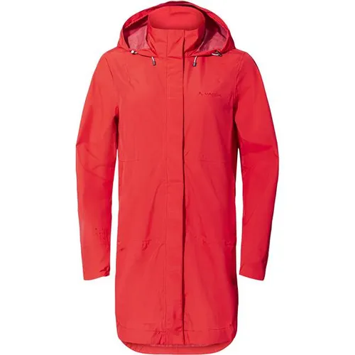 VAUDE Women's Mineo 2.5L Coat - Modischer Regenmantel für Damen - Funktionsjacke, wasserdicht und winddicht, ideal für den urbanen Alltag. Klimaneutral produziert und mit praktischen Reißverschlusstaschen.