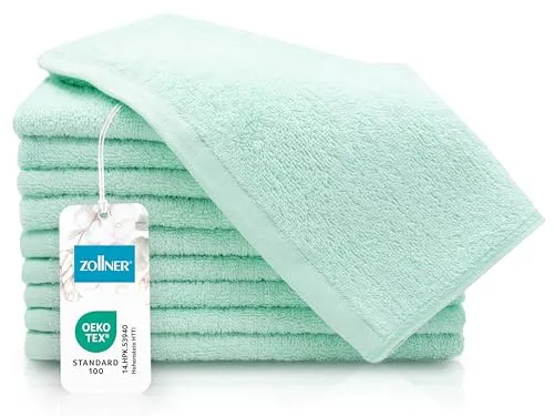ZOLLNER Gästehandtücher, Walkfrottier (10-St), 30 x 50 cm in türkis von Zollner