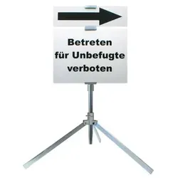 Dönges Schilderständer - 230010 - Stabiler Schilderständer für zwei Schilder, klappbar und höhenverstellbar. Ideal für Warn- und Hinweisschilder, sorgt für sicheren Stand auf unebenen Böden.