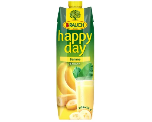 rauch Saft, Rauch Happy Day Banane Bananennektar Fruchtsaft Farbe gelb 1000ml