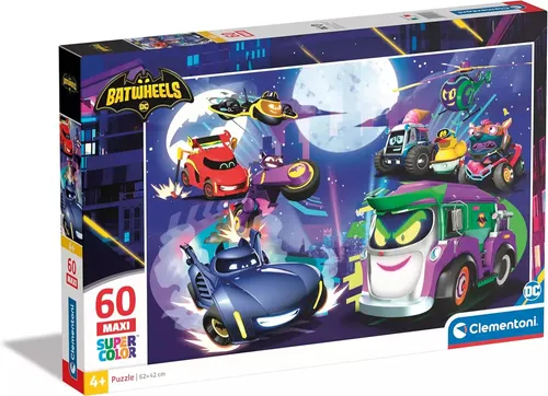 Puzzle maxi 60 elementów. Batwheels Clementoni 8005125265978