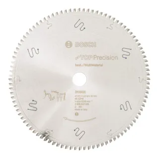 Bosch Kreissägeblatt Best for Multi Material 2608642099 - 305x30mm, 96 Zähne für Holz, Kunststoff, Metall, präzisionsgeschliffen für Industriequalität und reduzierte Schwingungen