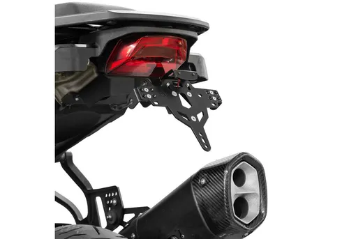 ZIEGER Pro Nummernschildhalter für Harley Davidson Pan America - Robuste Halterung für Nummernschilder, einfach zu montieren und in stilvollem Schwarz. Ideal für Motorradliebhaber, die Wert auf Qualität und ansprechendes Design legen.