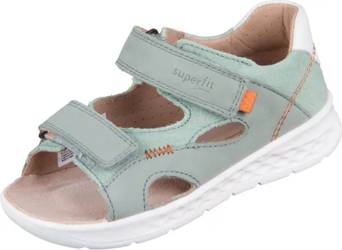 Superfit Jungen Lagoon Sandale, Hellgrün Orange 7500, 23 EU - Wanderschuhe mit chromfrei gegerbtem Lederfutter und 2 Klettverschlüssen für einfachen Einstieg und optimalen Halt, ideal für aktive Kinder.