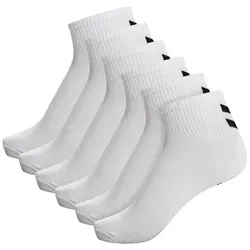 HUMMEL hmlCHEVRON 6-PACK MID CUT SOCKS, WHITE/WHITE, 46-48 in schwarz von hummel