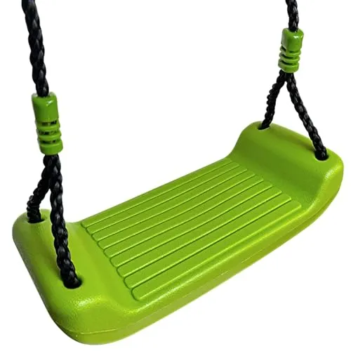 Schaukelsitz aus Kunststoff (apfelgrün) für Kinder, Brettschaukel für Garten und Spielplatz - Ergonomischer Schaukelsitz für hohen Sitzkomfort und sicheren Halt. Mit individuell verstellbarer Seillänge bis 2 Meter, ideal für Kinder aller Altersstufen. Robuste und pflegeleichte Konstruktion für drinnen und draußen.