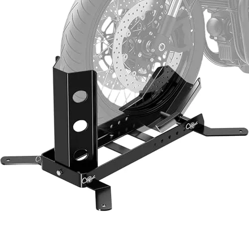 Wiltec Motorradständer bis 450kg - Einstellbare Motorradwippe aus Stahl - Montageständer für Vorder- und Hinterrad, ideal für nahezu jedes Motorrad oder Roller, mit einer Tragfähigkeit von bis zu 450 kg und innovativer Wippmechanik für einfache Handhabung.