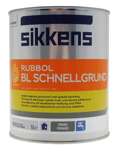 Sikkens Rubbol BL Schnellgrund - 1 Liter - Lacke, schnelltrocknender Grundanstrich für optimale Haftung und hervorragenden Schutz, ideal für Innen- und Außenanwendungen.